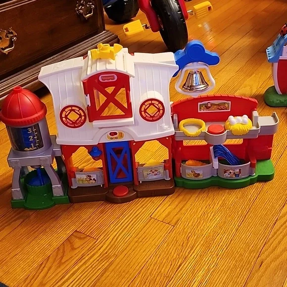 Fisher price barn, little people tractor, and cocmelon barn - Picture 3 of 4